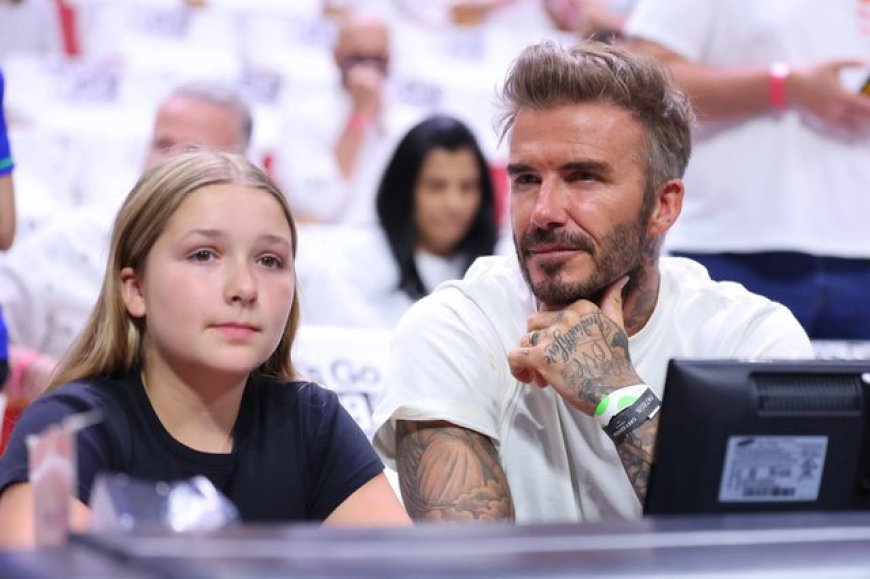 FOTO| Një prind i përkushtuar si David Beckham, lejon të bijën t’i bëjë grim